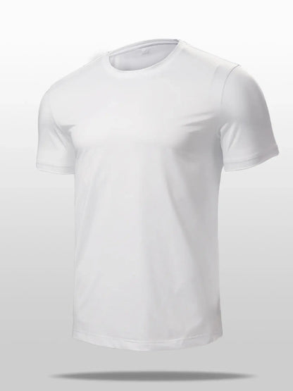 Men's Round Neck Short Sleeve Active T-Shirt Trendsi