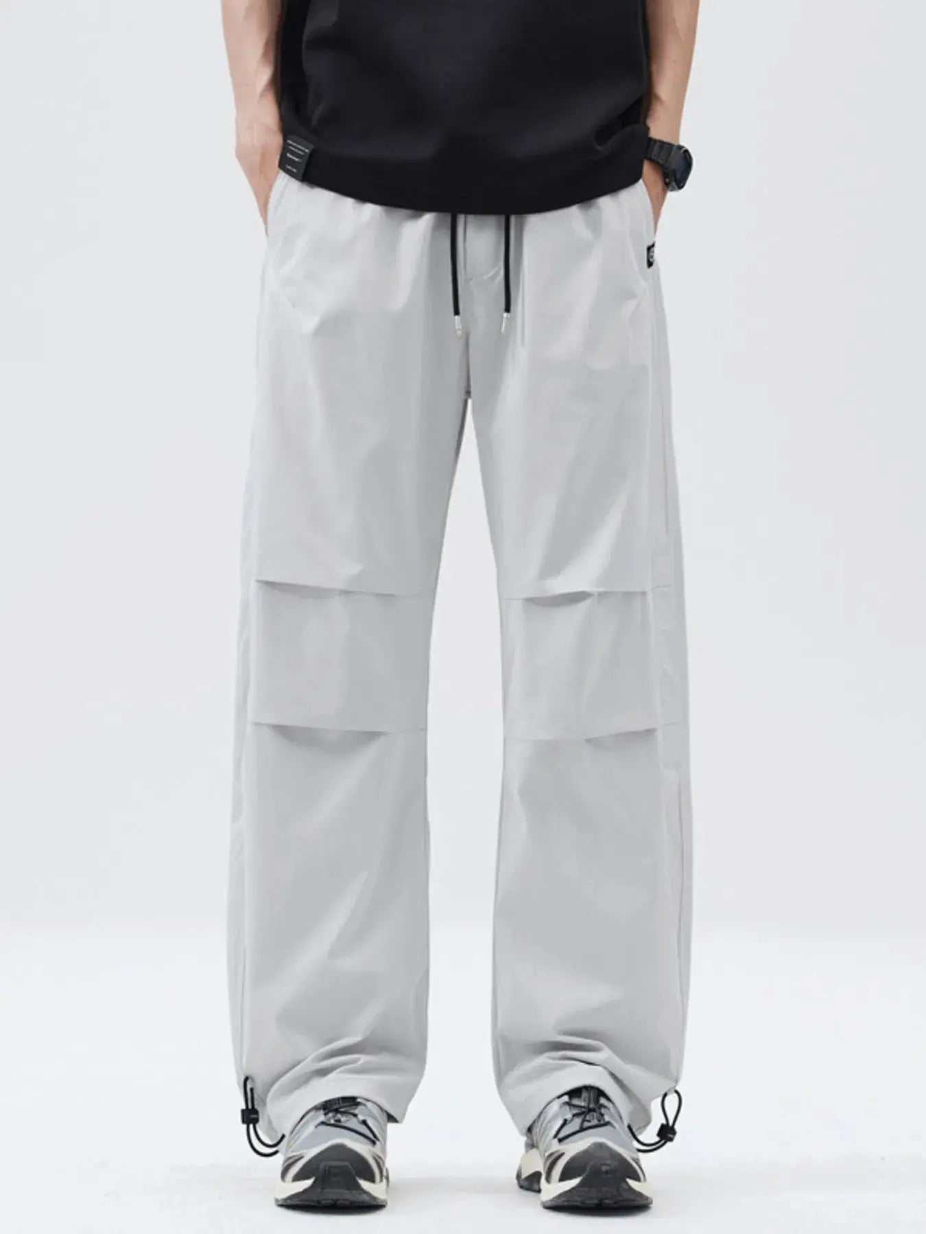 Men's Full Size Relaxed Fit Drawstring Pants Plus Size Trendsi