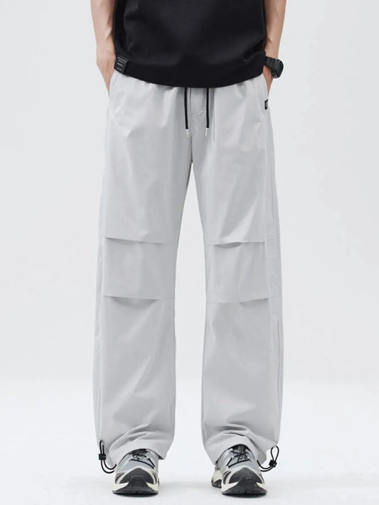 Men's Full Size Relaxed Fit Drawstring Pants Plus Size Trendsi