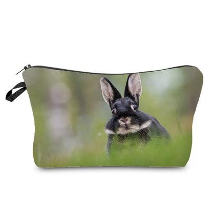 Portable Compact Zipper Makeup Animal Print Washing And Makeup Bag