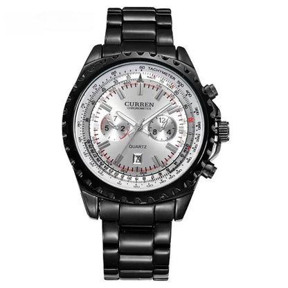 Men's Casual Quartz Movement Steel Band Wrist Business Watch Easy Bazaar