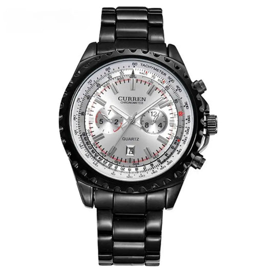Men's Casual Quartz Movement Steel Band Wrist Business Watch Easy Bazaar