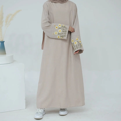 Dubai Middle East Turkey Dubai Flower Embroidery Series Elegant Dress CJ dropshipping
