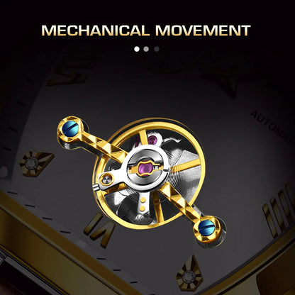 Men's Tourbillon Mechanical Watch Multifunctional Waterproof Easy Bazaar