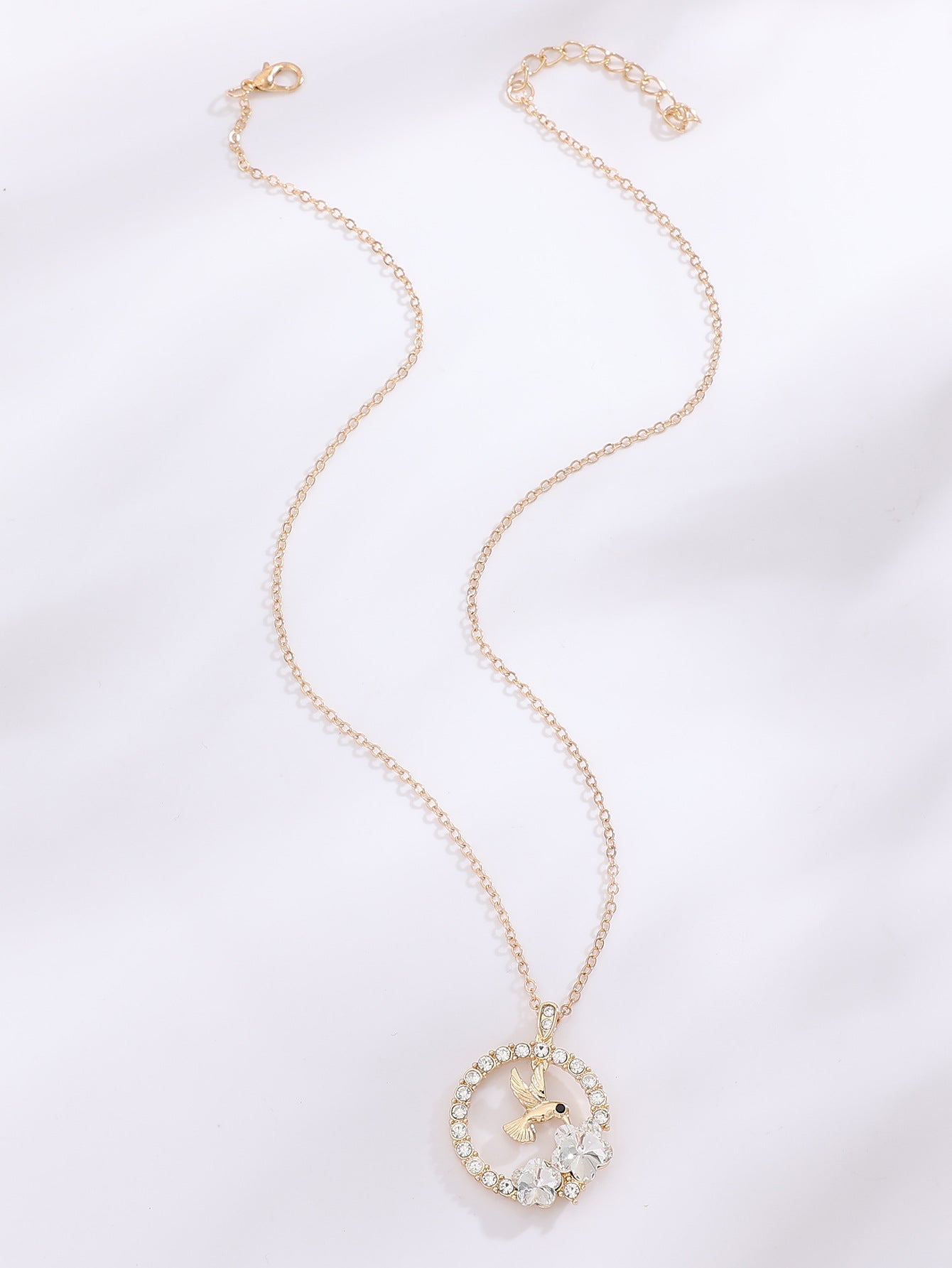 Crystal Hummingbird Pendant for Women