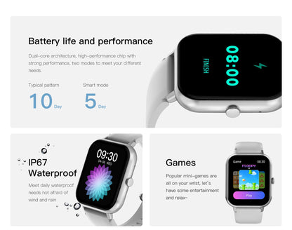 ZL54CJ IP67 Waterproof Smartwatch with Fitness Tracker and Bluetooth